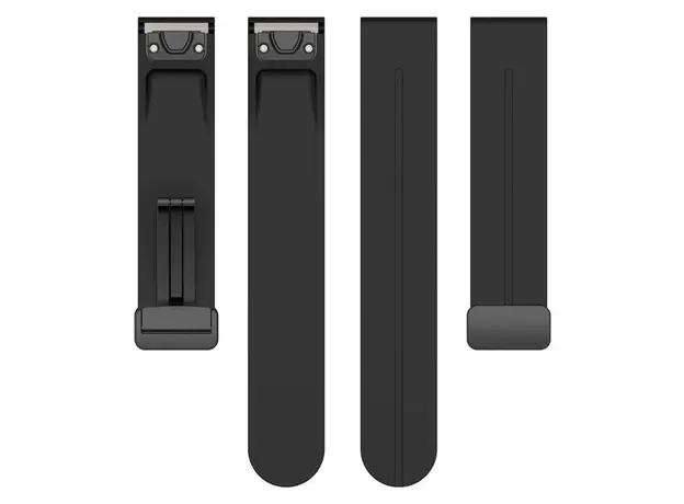 სმარტ საათის სამაჯური 42mm Watch Strap Black Buckle 20mm Magnetic Silicone Band - Black, 4 image