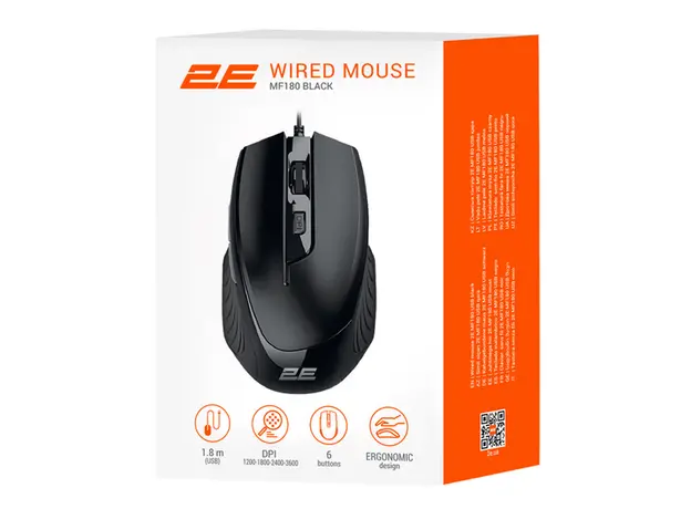 მაუსი 2E MF180, USB-A, black, 4 image