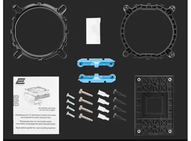 ქულერი 2E GAMING CPU cooler Air Cool AC120T4-ARGB, LGA1700, 1200, 115x, 1366, AM5, AM4, AM3, AM3+, 4pin PWM, 3pin +5VARGB, TDP 130W, 5 image
