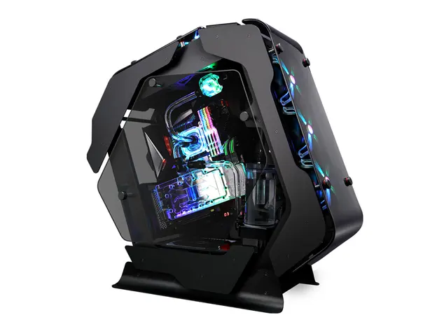 კომპიუტერის ქეისი Zalman PC case Z-MACHINE 500 without PSU, 2xUSB3.0, 2xUSB2.0, 1xUSB 3.1 Type-C, 5x120mm ARGB, VGA 400mm, LCS ready, TG Side Panel, ATX, black, 4 image