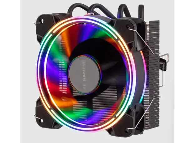 ქულერი 2E GAMING CPU cooler Air Cool AC120T4-ARGB, LGA1700, 1200, 115x, 1366, AM5, AM4, AM3, AM3+, 4pin PWM, 3pin +5VARGB, TDP 130W, 2 image