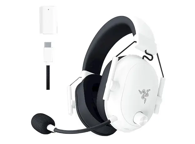 ყურსასმენი Razer Headset BlackShark V2 HyperSpeed, USB/BT/WL, white, 5 image