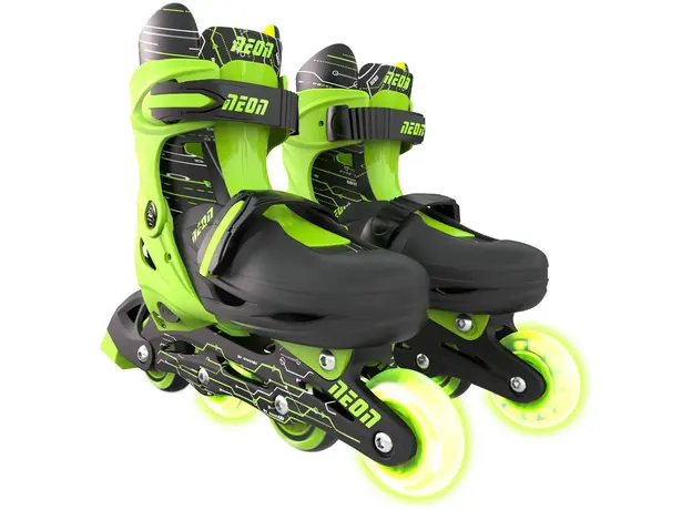 როლიკები Neon Inline SKATES (SIZE 12-2) Green, 4 image