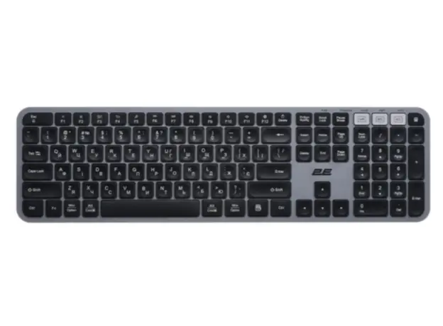 კლავიატურა 2E Keyboard membrane KS240 110key, WL/BT, EN/UK, grey-black, 2 image
