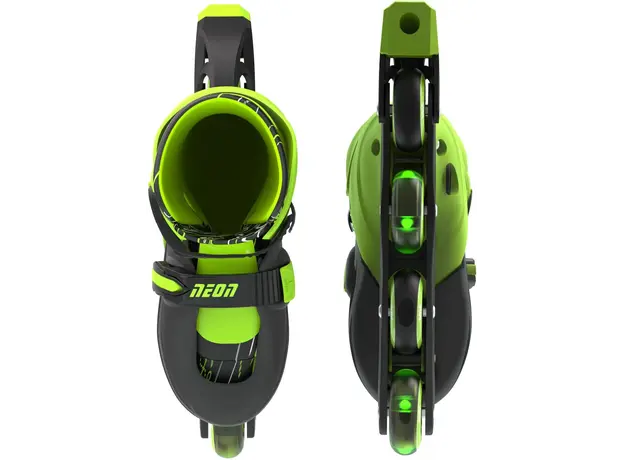 როლიკები Neon Inline SKATES (SIZE 12-2) Green, 5 image