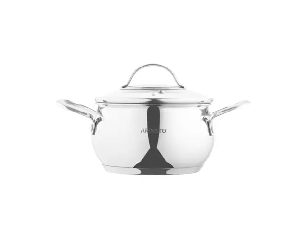 ქვაბი Ardesto Casserole with glass lid Gemini Liguria, 2.2l, stainless steel, 3 image