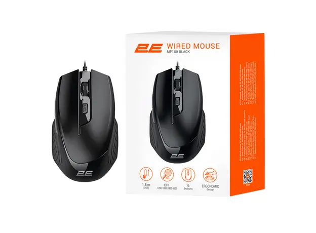 მაუსი 2E MF180, USB-A, black, 5 image