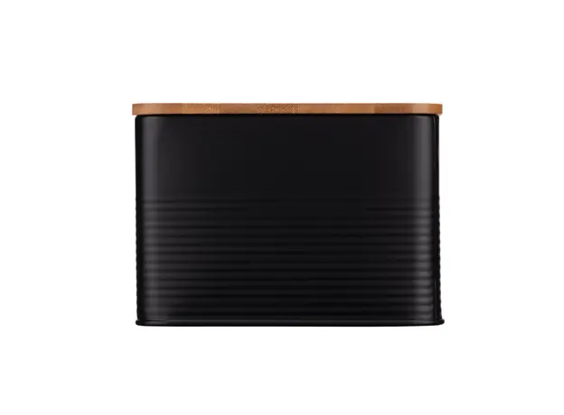 პურის შესანახი Ardesto Bread bin Midori 33х18х12cm, metal, bamboo, black, 7 image
