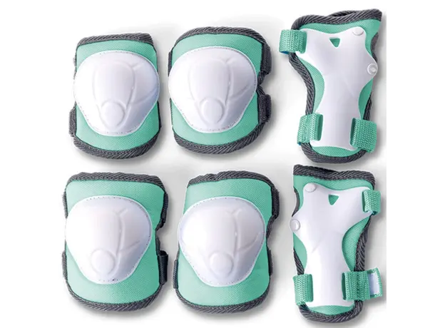 სამუხლე ბავშვებისთვის YVOLUTION SAFETY PADS 2021 SMALL GREEN, 4 image