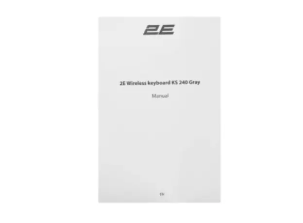 კლავიატურა 2E Keyboard membrane KS240 110key, WL/BT, EN/UK, grey-black, 7 image