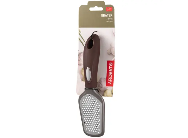 სახეხი Ardesto Grater Gemini, 21.5cm, stainless steel, plastic, gray-brown
