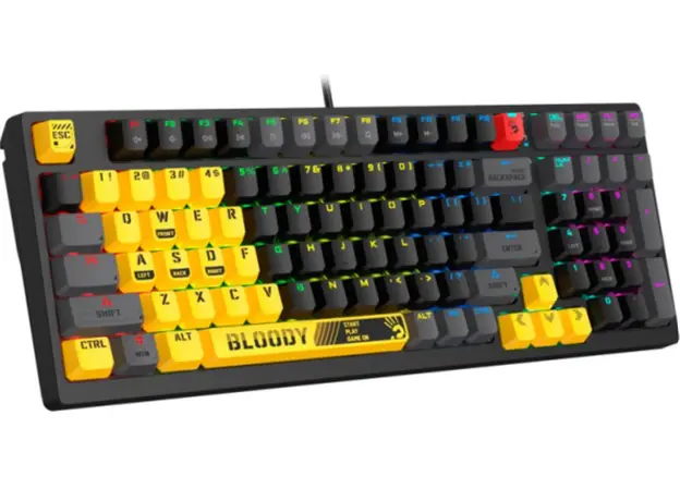 კლავიატურა A4tech Bloody S98 RGB Mechanical Gaming Keyboard Red Switch US Layout Sports Lime, 3 image