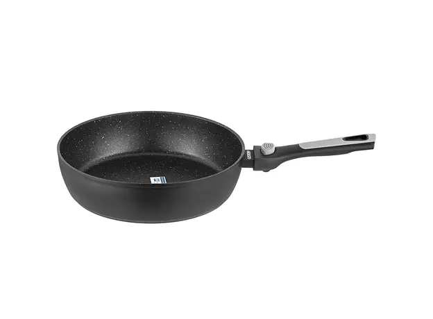 ტაფა Ardesto Deep Fry pan with removable handle Gemini Bari, 28cm, aluminium, black