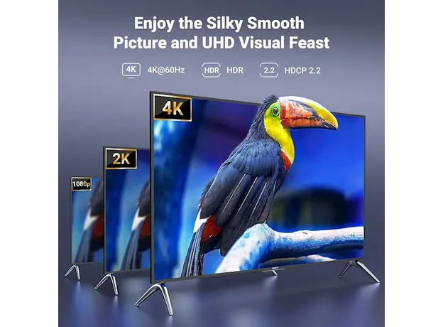 HDMI სპლიტერი UGREEN CM570 (90514), HDMI Splitter 1 In 4, Black, 8 image