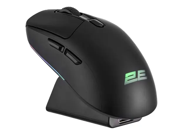 მაუსი 2E 2E-MG360UB-WL, Wireless, RGB , 2.4G, Bluetooth, USB, Gaming Mouse, Black