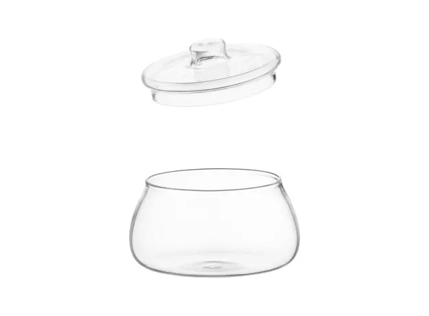 საშაქრე Ardesto Sugar bowl, 500ml, borosilicate glass, transparent, 4 image