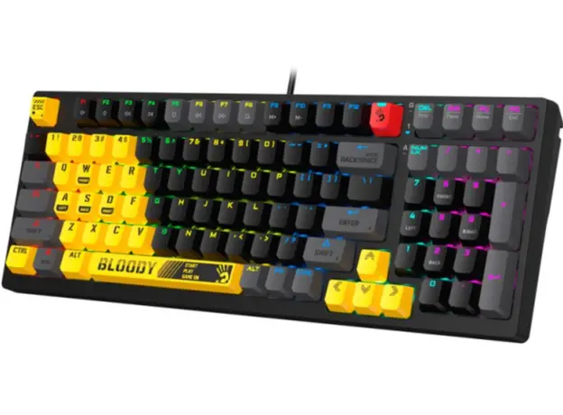 კლავიატურა A4tech Bloody S98 RGB Mechanical Gaming Keyboard Red Switch US Layout Sports Lime, 4 image