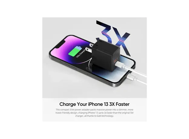 დამტენი Arzopa C35 GaN Power Adapter USB/USB-C 35W, 5 image