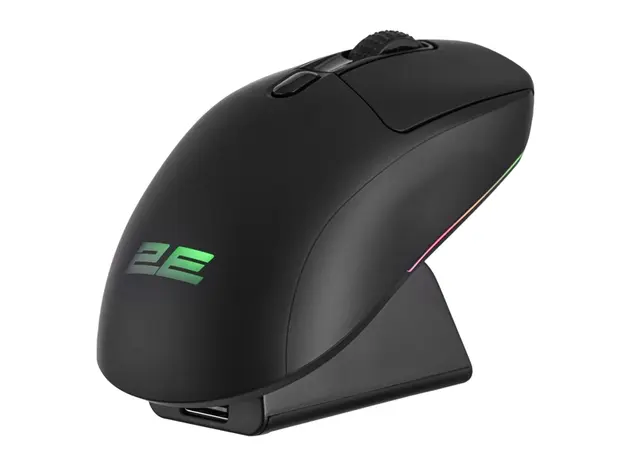 მაუსი 2E 2E-MG360UB-WL, Wireless, RGB , 2.4G, Bluetooth, USB, Gaming Mouse, Black, 3 image