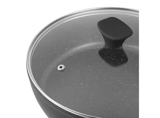 ტაფა Ardesto Deep Fry pan with lid Gemini Livorno, 28cm, aluminium, black, 7 image