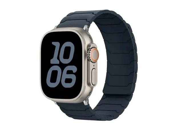 სმარტ საათის სამაჯური TVC Silicone Strap for Apple Watch Series 10 Ultra 9 8 7 SE 6 5 4 3 2 1 46mm 49mm 45mm 44mm 42mm Magnetic Band - Midnight Blue, 4 image