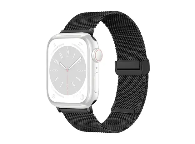 სმარტ საათის სამაჯური TVC KALEBOL Magnetic Buckle Watch Band for Apple Watch Series 10 9 8 7 SE 6 5 4 3 2 1 42mm 41mm 40mm 38mm Stainless Steel Strap - Black, 3 image