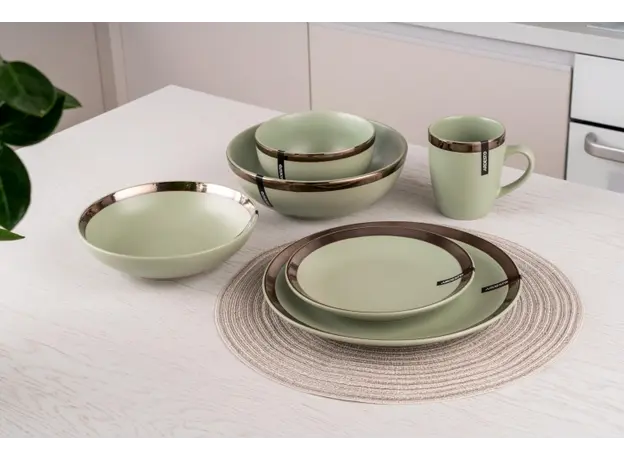 სალათის თასი Ardesto Bowl Liguria Green bay, 22cm, ceramics,  green, 5 image