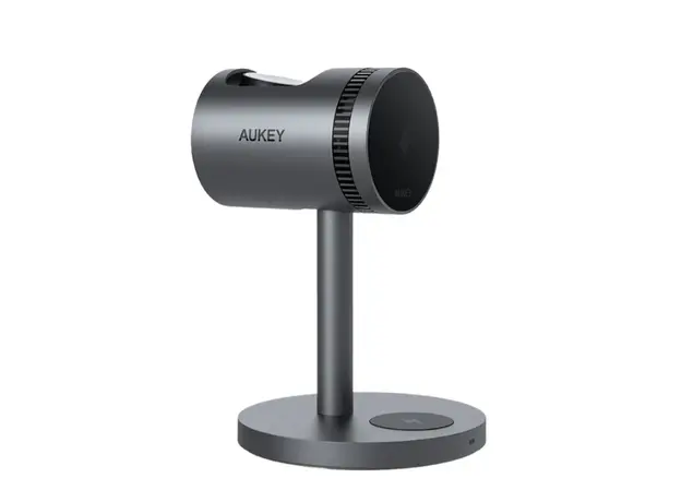 უსადენო დამტენი Aukey 3 in-1 15W LC-MC311A MagFusion Pro Qi2 Active Cooling Wireless Charging Station Gray, 2 image