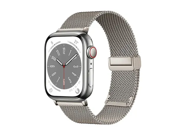სმარტ საათის სამაჯური TVC KALEBOL Magnetic Buckle Watch Band for Apple Watch Series 10 9 8 7 SE 6 5 4 3 2 1 42mm 41mm 40mm 38mm Stainless Steel Strap - Starlight