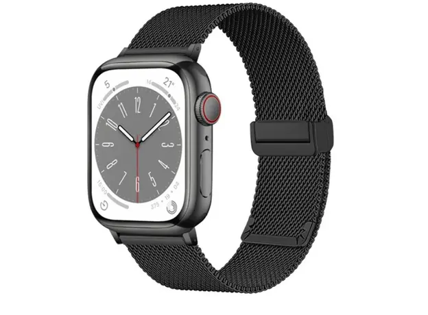 სმარტ საათის სამაჯური TVC KALEBOL Magnetic Buckle Watch Band for Apple Watch Series 10 9 8 7 SE 6 5 4 3 2 1 42mm 41mm 40mm 38mm Stainless Steel Strap - Black, 2 image