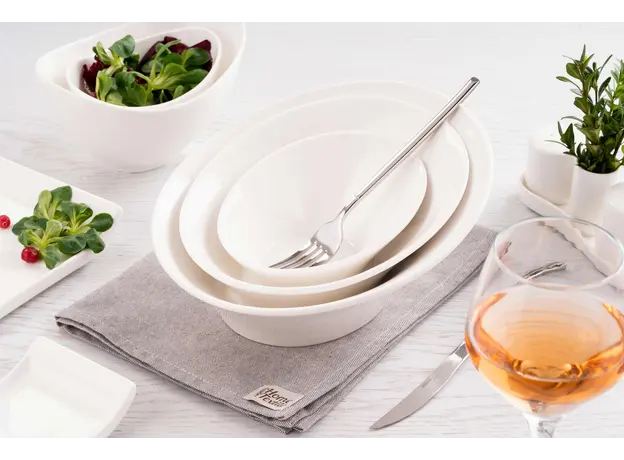 სალათის თასი Ardesto Salad bowl, 25.5 сm, porcelain, white, 5 image
