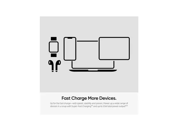 დამტენი Arzopa C35 GaN Power Adapter USB/USB-C 35W, 6 image