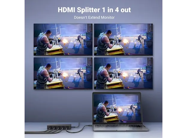HDMI სპლიტერი UGREEN CM570 (90514), HDMI Splitter 1 In 4, Black, 7 image