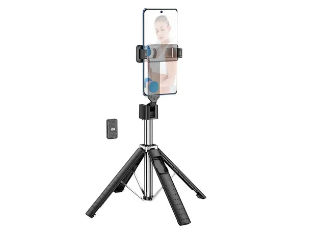 მობილურის სამაგრი Hoco K18 Wave four-leg live broadcast holder black, 2 image