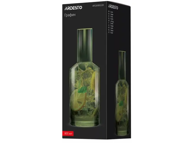 დოქი Ardesto AR2690GGR Carafe, 800ml, Decanter, Green, 4 image