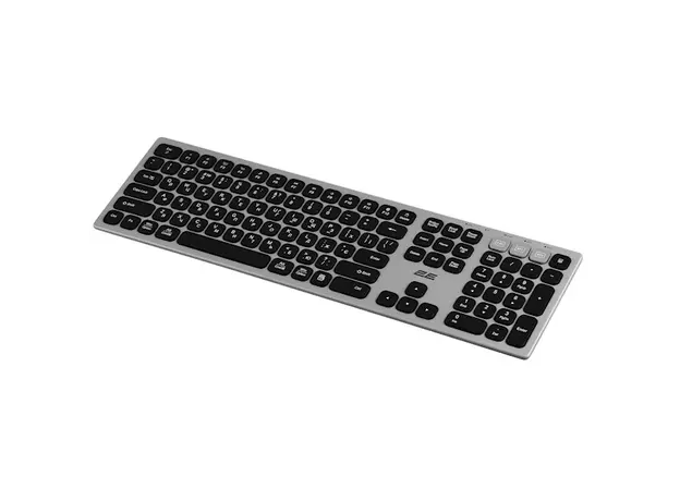 კლავიატურა 2E 2E-KS270WBGR Scissor, Wireless, USB, Bluetooth, Keyboard, Grey/Black, 3 image