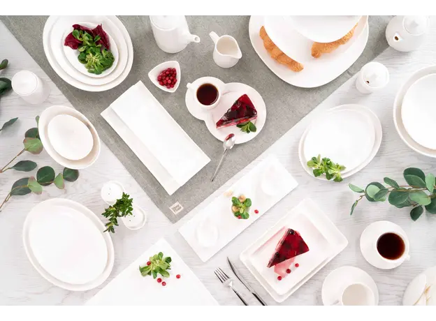 სალათის თასი Ardesto Salad bowl, 25.5 сm, porcelain, white, 4 image