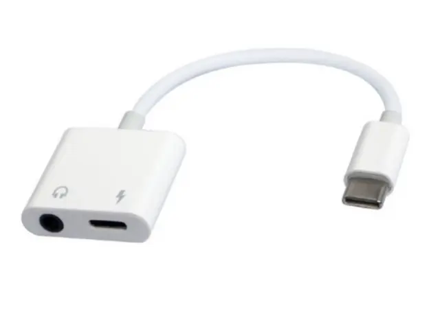 ადაპტერი Gembird A-CM-3.5FP-01 Audio adapter cable USB Type-C to 3.5mm+power socket White, 3 image