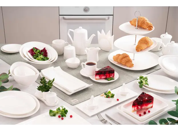 სალათის თასი Ardesto Salad bowl, 25.5 сm, porcelain, white, 3 image