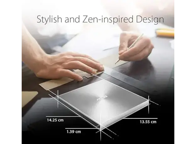 დისკის წამკითხველი ASUS ODD portable SDRW-08U9M-U DVD+-R/RW burner M-DISC USB2.0 Slim silver Retail Box, 4 image