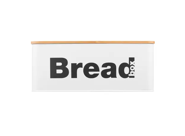 პურის შესანახი Ardesto Bread bin Midori 33х18х13cm, metal, bamboo, white, 7 image