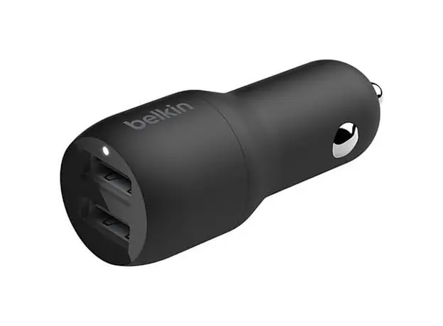 ავტომობილის USB დამტენი Belkin DUAL USB-A CAR CHARGER 12W X2, BLK, 4 image