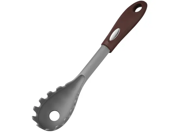კოვზი პასტისთვის Ardesto Spaghetti spoon Gemini, 28cm, nylon, gray-brown, 5 image
