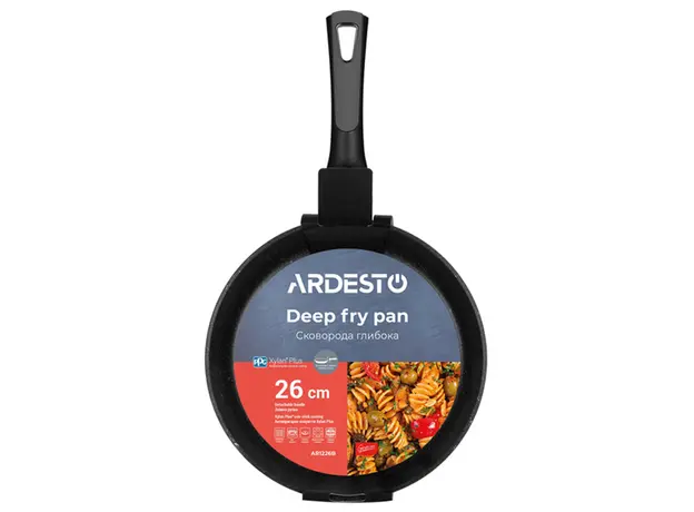 ტაფა Ardesto Deep Fry pan with removable handle Gemini Bari, 26cm, aluminium, black, 8 image