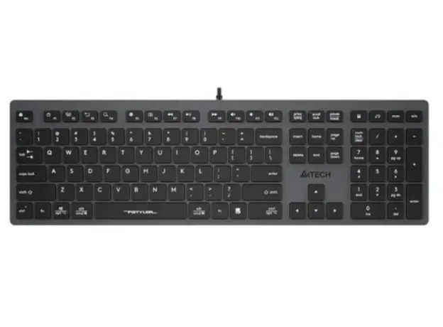 კლავიატურა A4Tech Fstyler FX50 Scissor Switch Keyboard EN/RU layout Grey, 2 image