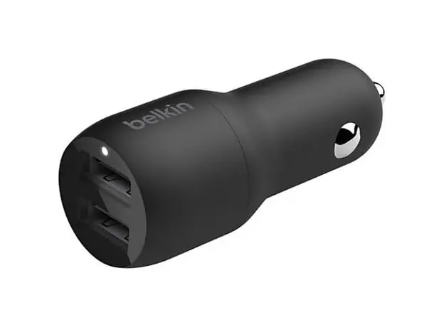 ავტომობილის USB დამტენი Belkin DUAL USB-A CAR CHARGER 12W X2, BLK