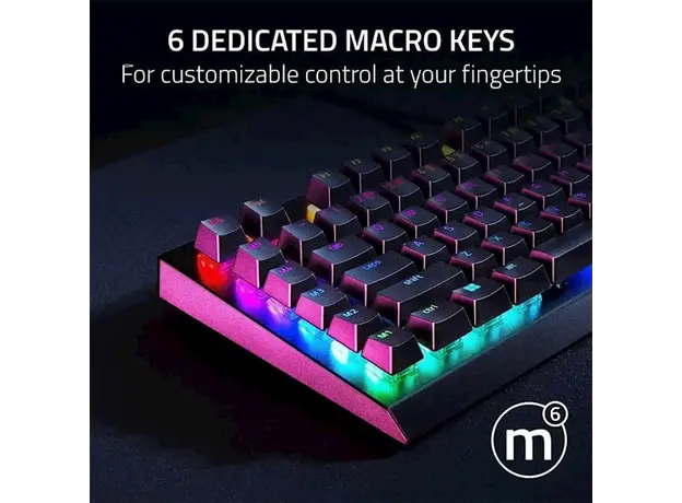Razer Keyboard mechanical BlackWidow V4 X, 110key, Green Switch, USB-A, EN, RGB, black, 4 image