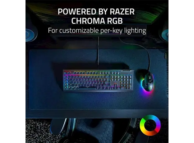 Razer Keyboard mechanical BlackWidow V4 X, 110key, Green Switch, USB-A, EN, RGB, black, 6 image