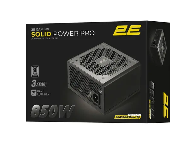 კვების ბლოკი 2E 2E-SP850BRSMII-120, 850W, 80 Plus Bronze, Power Supply, Black, 4 image