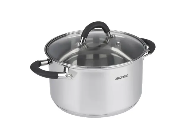 ქვაბი Ardesto AR1947CS Gemini, glass lid, 4.7 l, handles with silicone